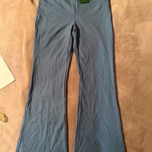 NWT HALARA Slate Blue flare Leggings
